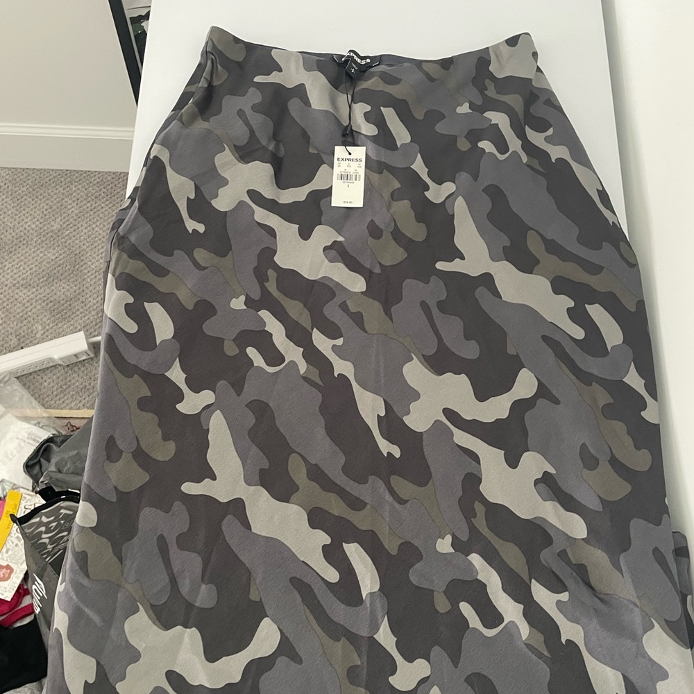 Faux silk/satin a line skirt